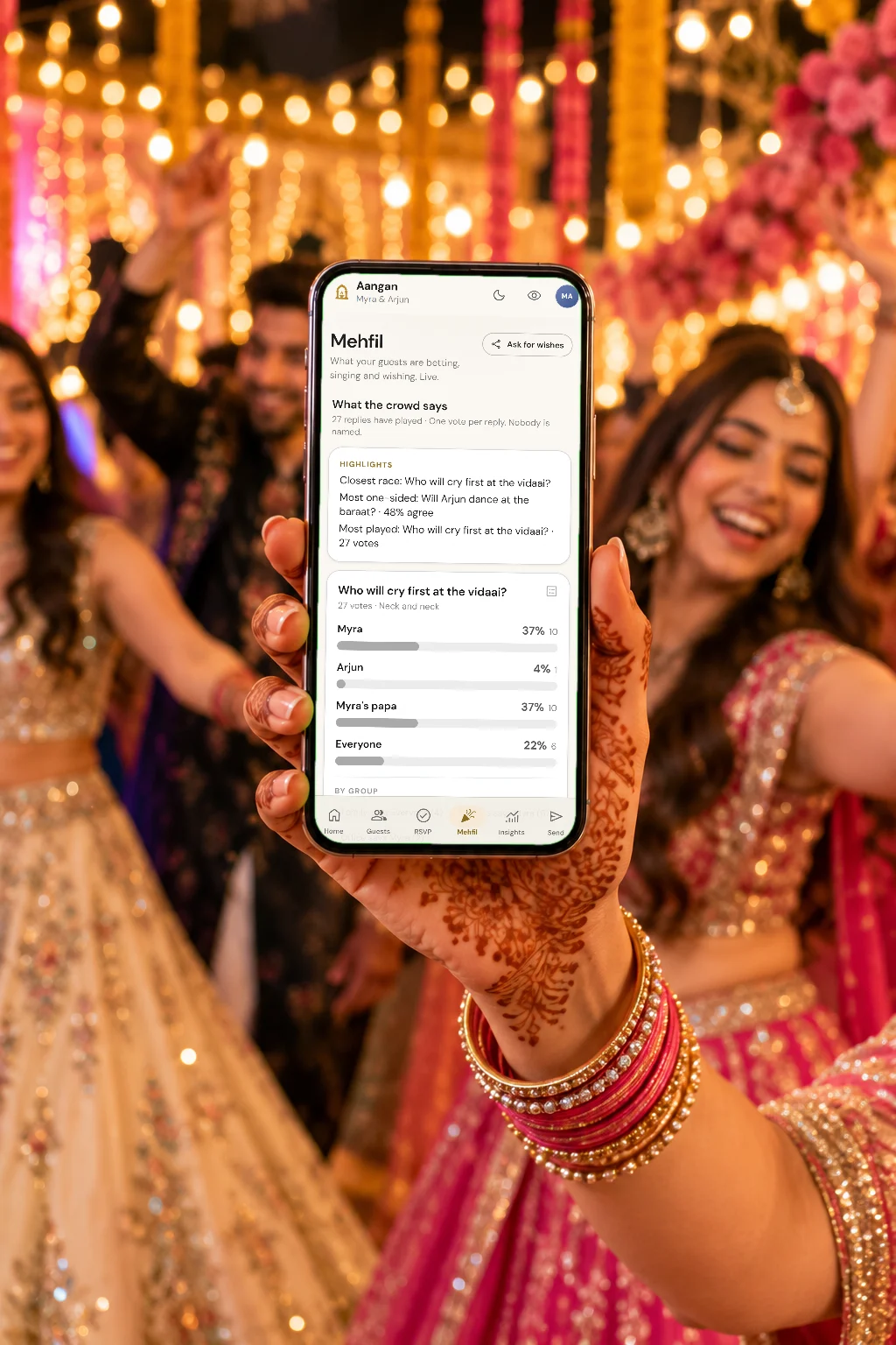 At the sangeet, a guest holds up the Mehfil: who will cry first at the vidaai