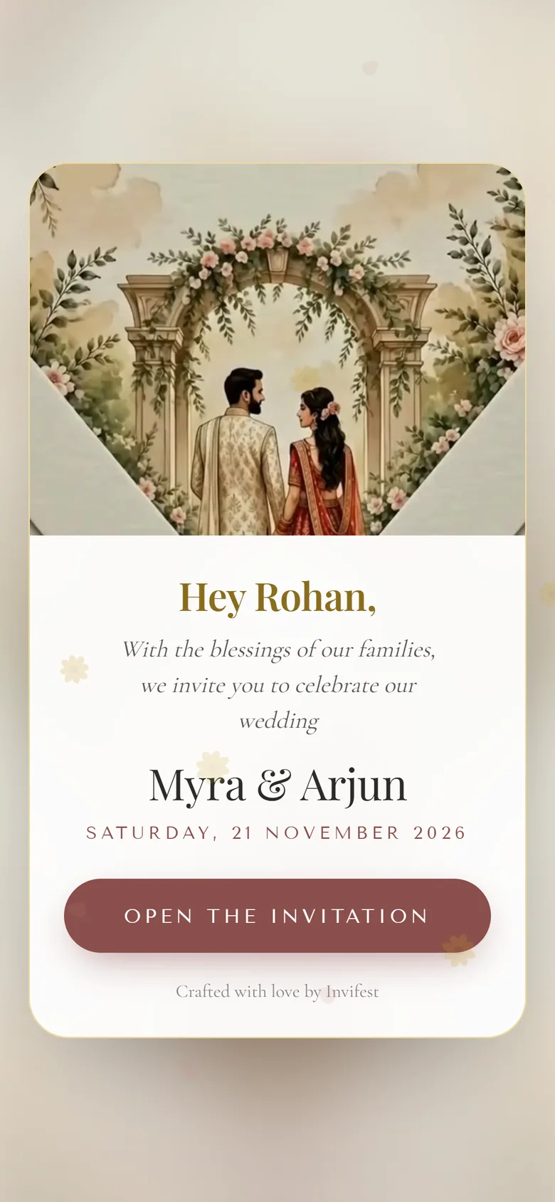 A personal invitation: Hey Rohan